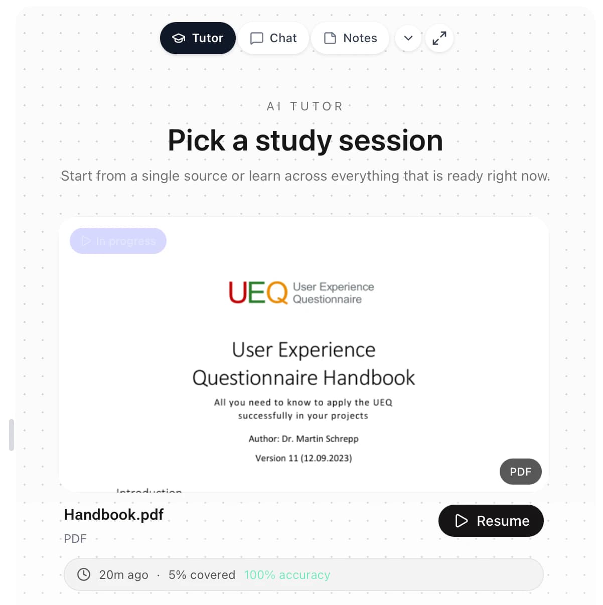 AI tutor that teaches and AI tutor for exam preparation from uploaded resources