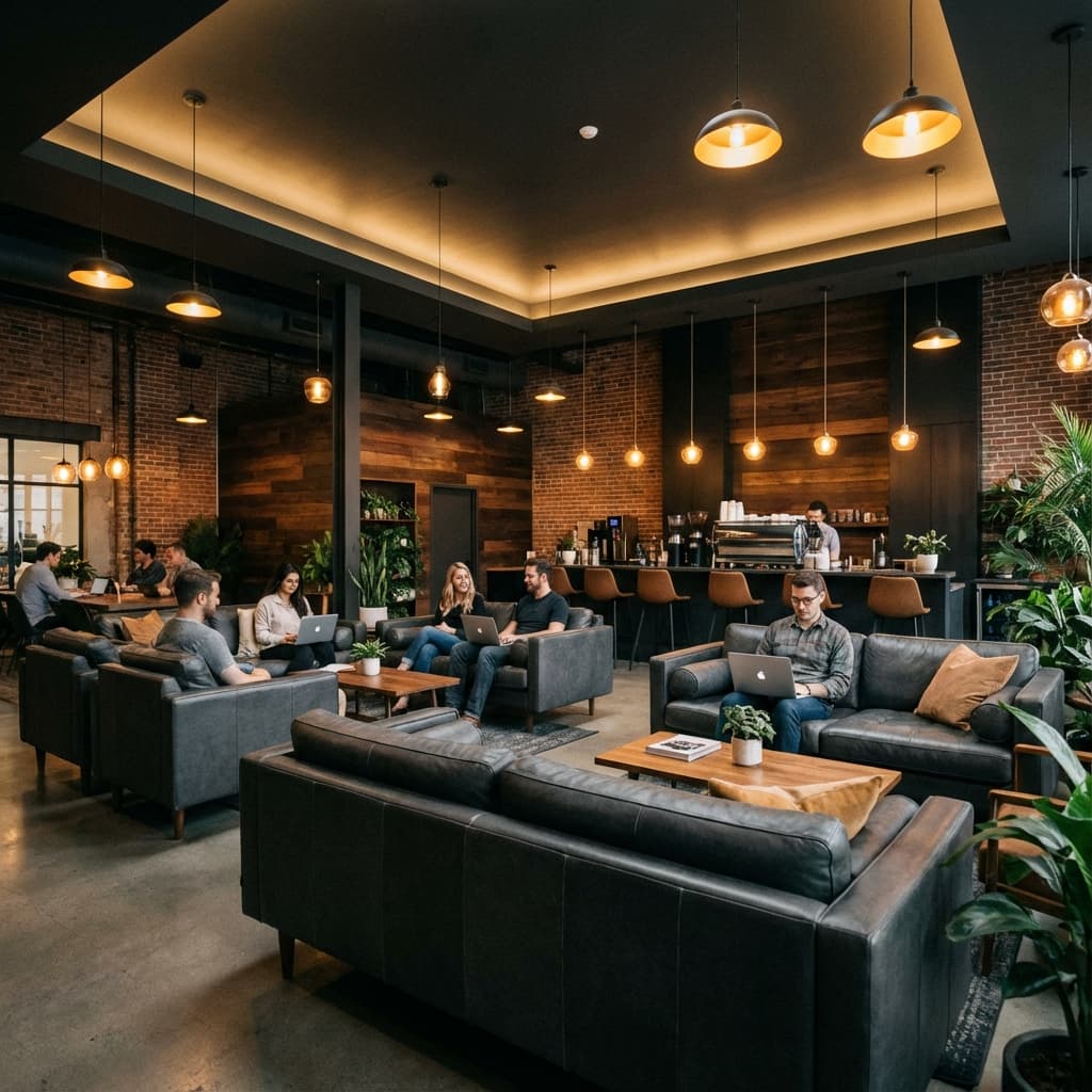 Cozy lounge area for collaboration and relaxation