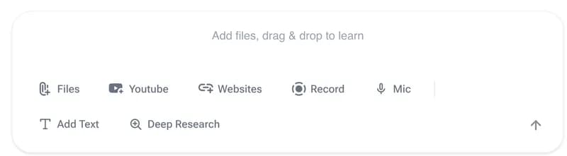 Ultra Learn file drop interface for an AI tutor that teaches and AI tutor for exam preparation
