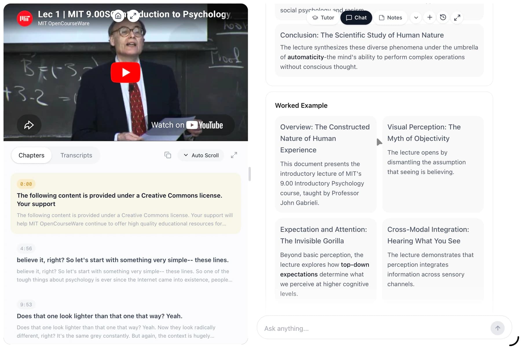 Highlighted lecture material organized for study in Ultra Learn